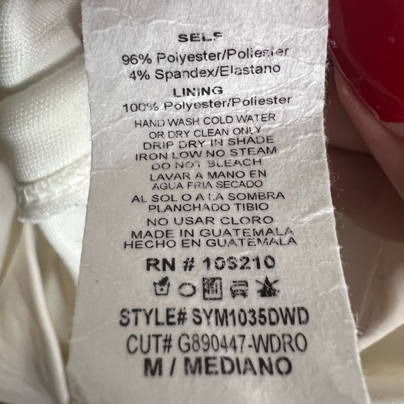 Windsor - Emily One-Shoulder Pleated Asymmetrical White Mini Dress - Picture 8 of 9